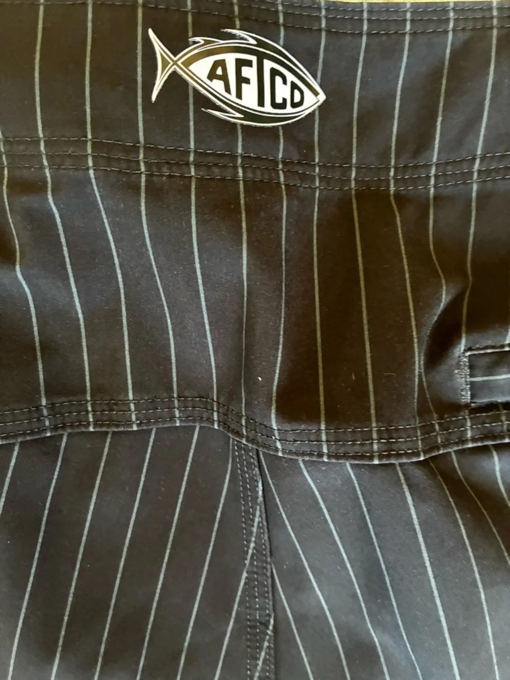 AFTCO Fishing Cargo Shorts Size 40 Burgundy Pinstripe Lot of 2